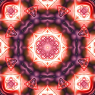 Benzersiz mandala, oryantal model, mistik motifi, arka plan. Fantastik fraktal tasarım, renkli dijital sanat, geometrik doku.