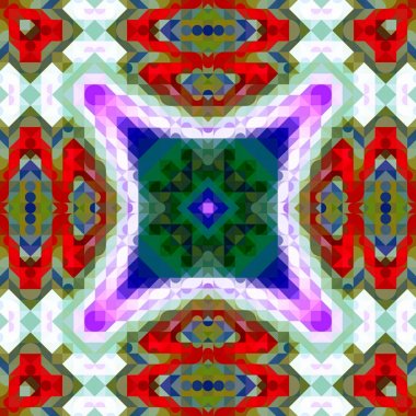 Benzersiz mandala, oryantal model, mistik motifi, arka plan. Fantastik fraktal tasarım, renkli dijital sanat, geometrik doku.