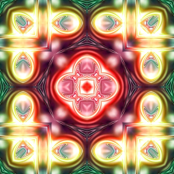 Mandala Unique Motif Oriental Motif Mystique Fond Abstrait Conception Fractale — Photo