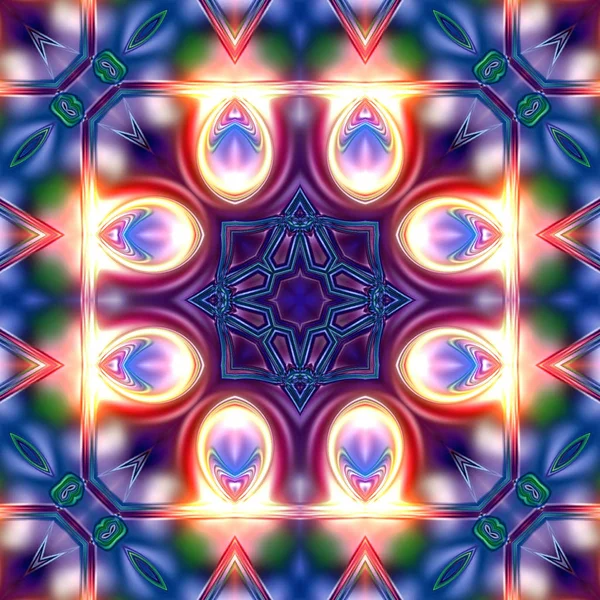 Unieke Mandala Oosterse Patroon Mystieke Motief Abstracte Achtergrond Fantastische Fractal — Stockfoto