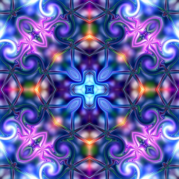 Unieke Mandala Oosterse Patroon Mystieke Motief Abstracte Achtergrond Fantastische Fractal — Stockfoto