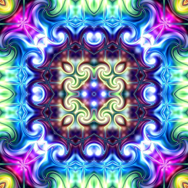 Mandala Único Patrón Oriental Motivo Místico Fondo Abstracto Fantástico Diseño — Foto de Stock