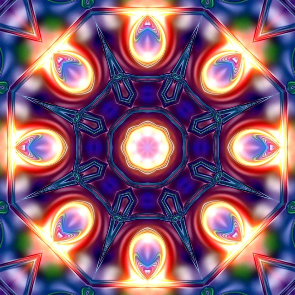 Unikátní Mandala Orientální Vzor Mystické Motivy Abstraktní Pozadí Fantastický Fractal — Stock fotografie