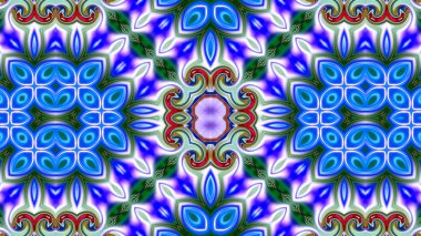 Benzersiz mandala, Oriental yuvarlak desen, mistik motifi, egzotik arka plan. Fantastik fraktal tasarım, geometrik doku parlayan renkli dijital sanat.