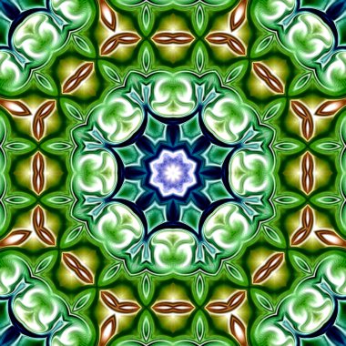 Benzersiz mandala, Oriental yuvarlak desen, mistik motifi, egzotik arka plan. Fantastik fraktal tasarım, geometrik doku parlayan renkli dijital sanat.