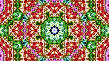 Benzersiz mandala, Oriental yuvarlak desen, mistik motifi, egzotik arka plan. Fantastik fraktal tasarım, geometrik doku parlayan renkli dijital sanat.