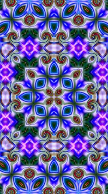 Benzersiz mandala, oryantal model, mistik motifi, arka plan. Fantastik fraktal tasarım, renkli dijital sanat, geometrik doku.