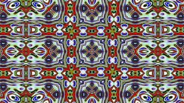 Benzersiz mandala, oryantal model, mistik motifi, arka plan. Fantastik fraktal tasarım, renkli dijital sanat, geometrik doku.