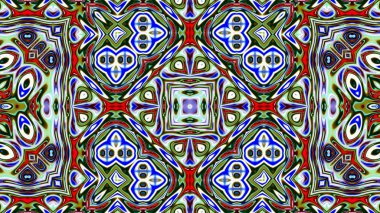 Benzersiz mandala, oryantal model, mistik motifi, arka plan. Fantastik fraktal tasarım, renkli dijital sanat, geometrik doku.