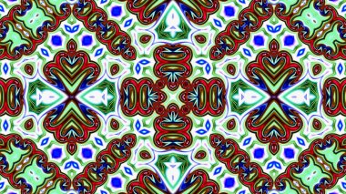 Benzersiz mandala, oryantal model, mistik motifi, arka plan. Fantastik fraktal tasarım, renkli dijital sanat, geometrik doku.