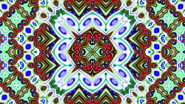 Benzersiz mandala, oryantal model, mistik motifi, arka plan. Fantastik fraktal tasarım, renkli dijital sanat, geometrik doku.