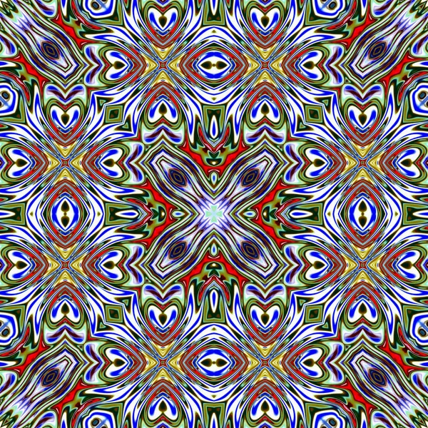 Mandala Unique Motif Oriental Motif Mystique Fond Abstrait Conception Fractale — Photo