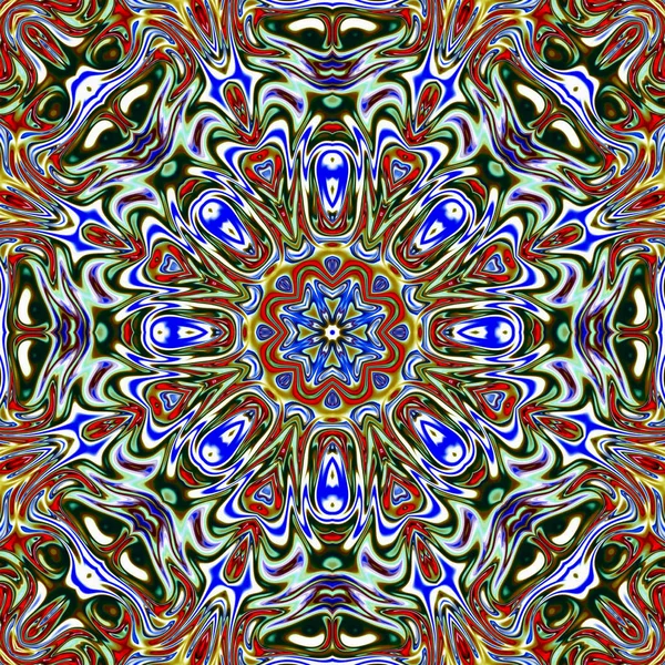 Mandala Única Padrão Oriental Motivo Místico Fundo Abstrato Design Fractal — Fotografia de Stock