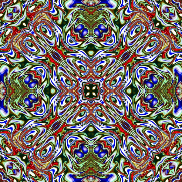 Mandala Única Padrão Oriental Motivo Místico Fundo Abstrato Design Fractal — Fotografia de Stock