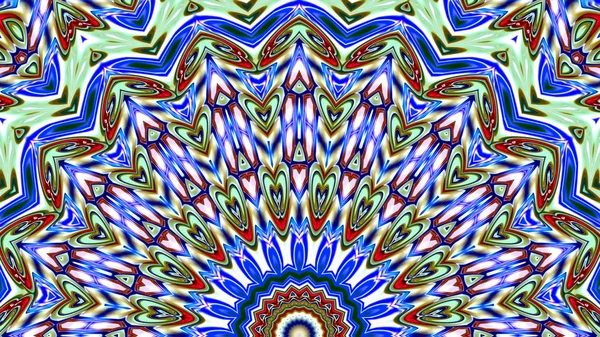 Mandala Unique Motif Oriental Motif Mystique Fond Abstrait Conception Fractale — Photo