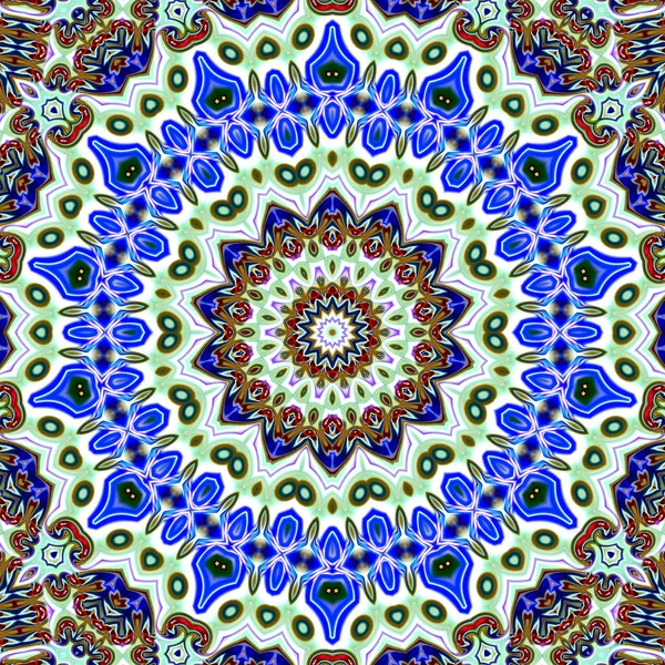 Unikátní Mandala Orientální Vzor Mystické Motivy Abstraktní Pozadí Fantastický Fractal — Stock fotografie