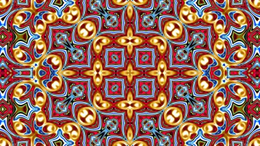 Benzersiz mandala, oryantal model, mistik motifi, arka plan. Fantastik fraktal tasarım, renkli dijital sanat, geometrik doku.