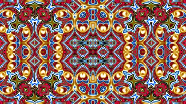 Benzersiz mandala, oryantal model, mistik motifi, arka plan. Fantastik fraktal tasarım, renkli dijital sanat, geometrik doku.