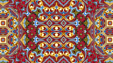 Benzersiz mandala, oryantal model, mistik motifi, arka plan. Fantastik fraktal tasarım, renkli dijital sanat, geometrik doku.