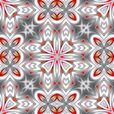 Benzersiz mandala, oryantal model, mistik motifi, arka plan. Fantastik fraktal tasarım, renkli dijital sanat, geometrik doku.