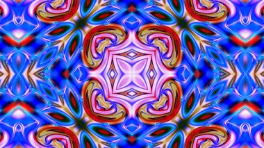 Benzersiz mandala, oryantal model, mistik motifi, arka plan. Fantastik fraktal tasarım, renkli dijital sanat, geometrik doku.