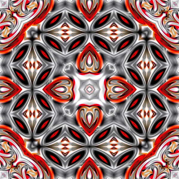 Mandala Única Padrão Oriental Motivo Místico Fundo Abstrato Design Fractal — Fotografia de Stock