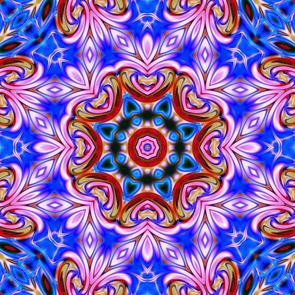 Mandala Única Padrão Oriental Motivo Místico Fundo Abstrato Design Fractal — Fotografia de Stock