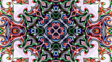 Benzersiz mandala, oryantal model, mistik motifi, arka plan. Fantastik fraktal tasarım, renkli dijital sanat, geometrik doku.