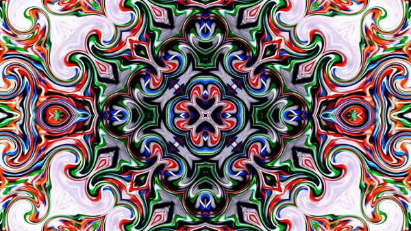 Mandala Única Padrão Oriental Motivo Místico Fundo Abstrato Design Fractal — Fotografia de Stock