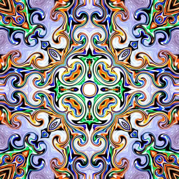 Unikátní Mandala Orientální Vzor Mystické Motivy Abstraktní Pozadí Fantastický Fractal — Stock fotografie