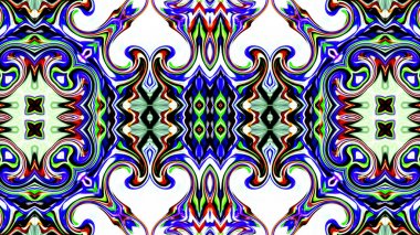 Benzersiz mandala, oryantal model, mistik motifi, arka plan. Fantastik fraktal tasarım, renkli dijital sanat, geometrik doku.