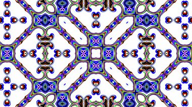 Benzersiz mandala, oryantal model, mistik motifi, arka plan. Fantastik fraktal tasarım, renkli dijital sanat, geometrik doku.