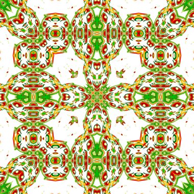 Benzersiz mandala, oryantal model, mistik motifi, arka plan. Fantastik fraktal tasarım, renkli dijital sanat, geometrik doku.