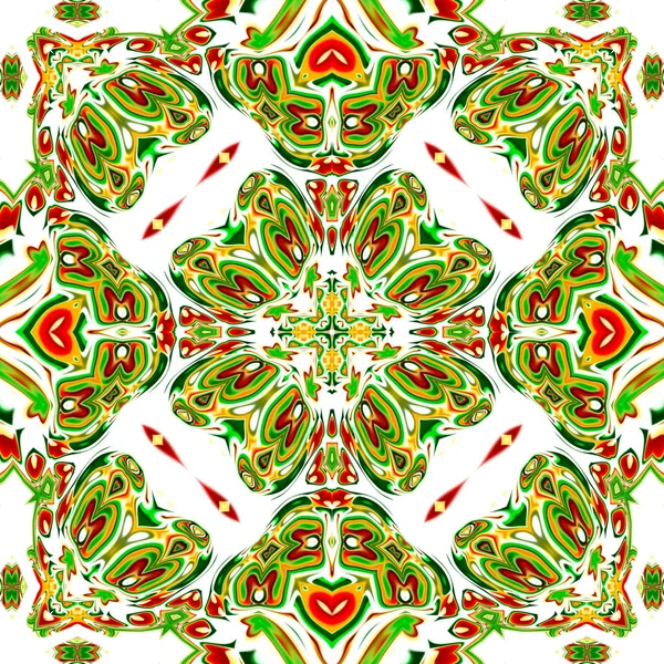 Benzersiz mandala, oryantal model, mistik motifi, arka plan. Fantastik fraktal tasarım, renkli dijital sanat, geometrik doku.