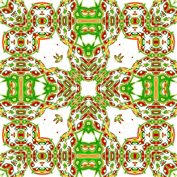 Benzersiz mandala, oryantal model, mistik motifi, arka plan. Fantastik fraktal tasarım, renkli dijital sanat, geometrik doku.