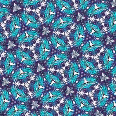 Benzersiz işleme, soyut egzotik animasyon, fantastik tasarım, renkli dijital sanat, geometrik kaleydoskop
