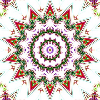 Oryantal model, mistik motifi, arka plan. Muhteşem tasarım, renkli dijital sanat, geometrik doku.