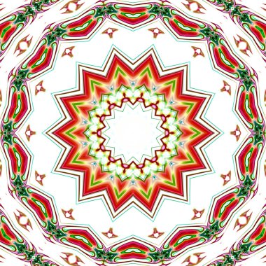 Oryantal model, mistik motifi, arka plan. Muhteşem tasarım, renkli dijital sanat, geometrik doku.