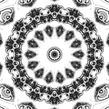 Oryantal model, mistik motifi, arka plan. Muhteşem tasarım, renkli dijital sanat, geometrik doku.