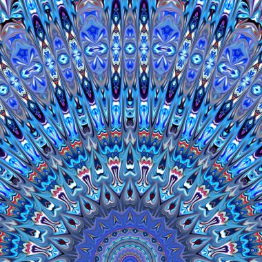 Oryantal model, mistik motifi, arka plan. Muhteşem tasarım, renkli dijital sanat, geometrik doku.