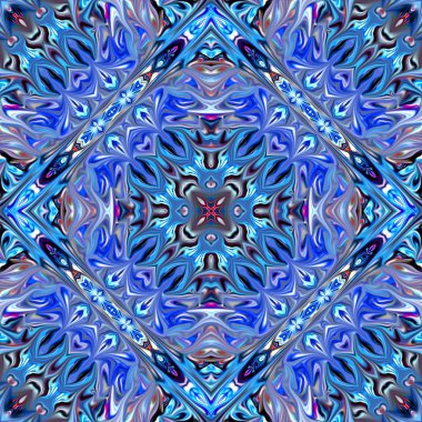 Oryantal model, mistik motifi, arka plan. Muhteşem tasarım, renkli dijital sanat, geometrik doku.