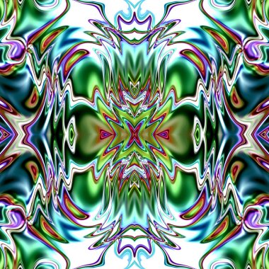 Oryantal model, mistik motifi, arka plan. Muhteşem tasarım, renkli dijital sanat, geometrik doku.