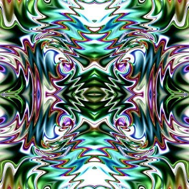 Oryantal model, mistik motifi, arka plan. Muhteşem tasarım, renkli dijital sanat, geometrik doku.