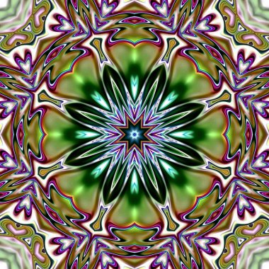 Oryantal model, mistik motifi, arka plan. Muhteşem tasarım, renkli dijital sanat, geometrik doku.