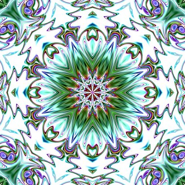 Oryantal model, mistik motifi, arka plan. Muhteşem tasarım, renkli dijital sanat, geometrik doku.