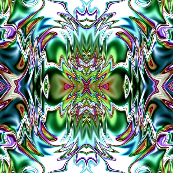 Oosterse Patroon Mystieke Motif Abstracte Achtergrond Fantastisch Ontwerp Kleurrijke Digitale — Stockfoto