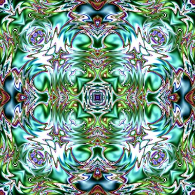 Oryantal model, mistik motifi, arka plan. Muhteşem tasarım, renkli dijital sanat, geometrik doku.