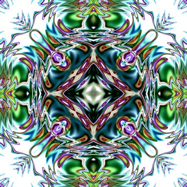 Oryantal model, mistik motifi, arka plan. Muhteşem tasarım, renkli dijital sanat, geometrik doku.