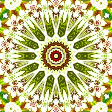 Oryantal model, mistik motifi, arka plan. Muhteşem tasarım, renkli dijital sanat, geometrik doku.