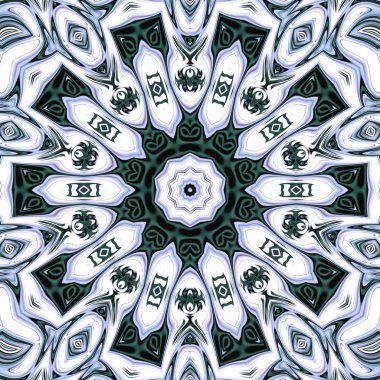 Oryantal model, mistik motifi, arka plan. Muhteşem tasarım, renkli dijital sanat, geometrik doku.